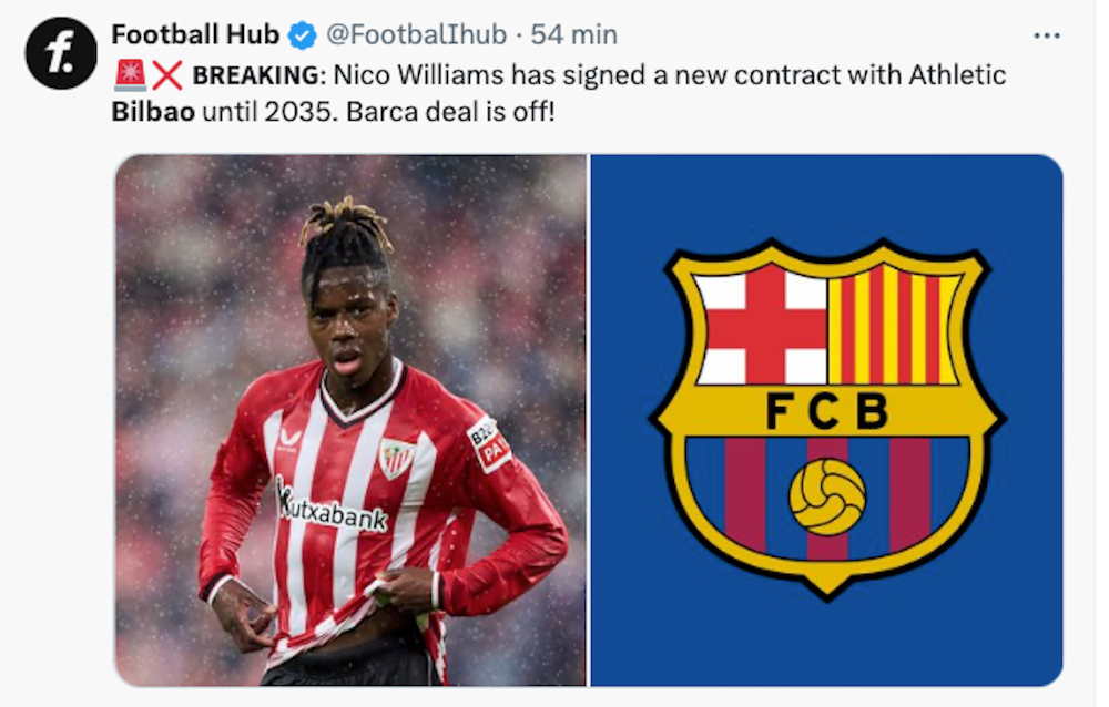 Nico Williams : la claque de Bilbao au Barça !